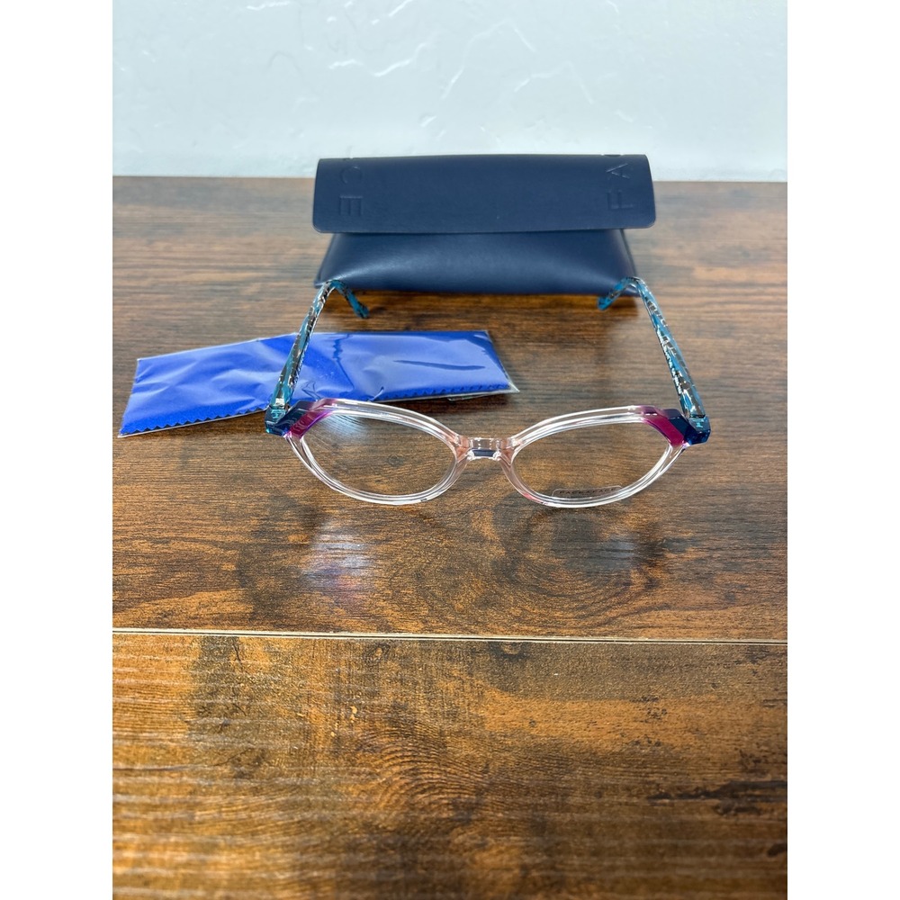 Face a Face Paris Moves 2 Eyeglasses Clear Blue Magenta Cat Eye Frames 52-17-142